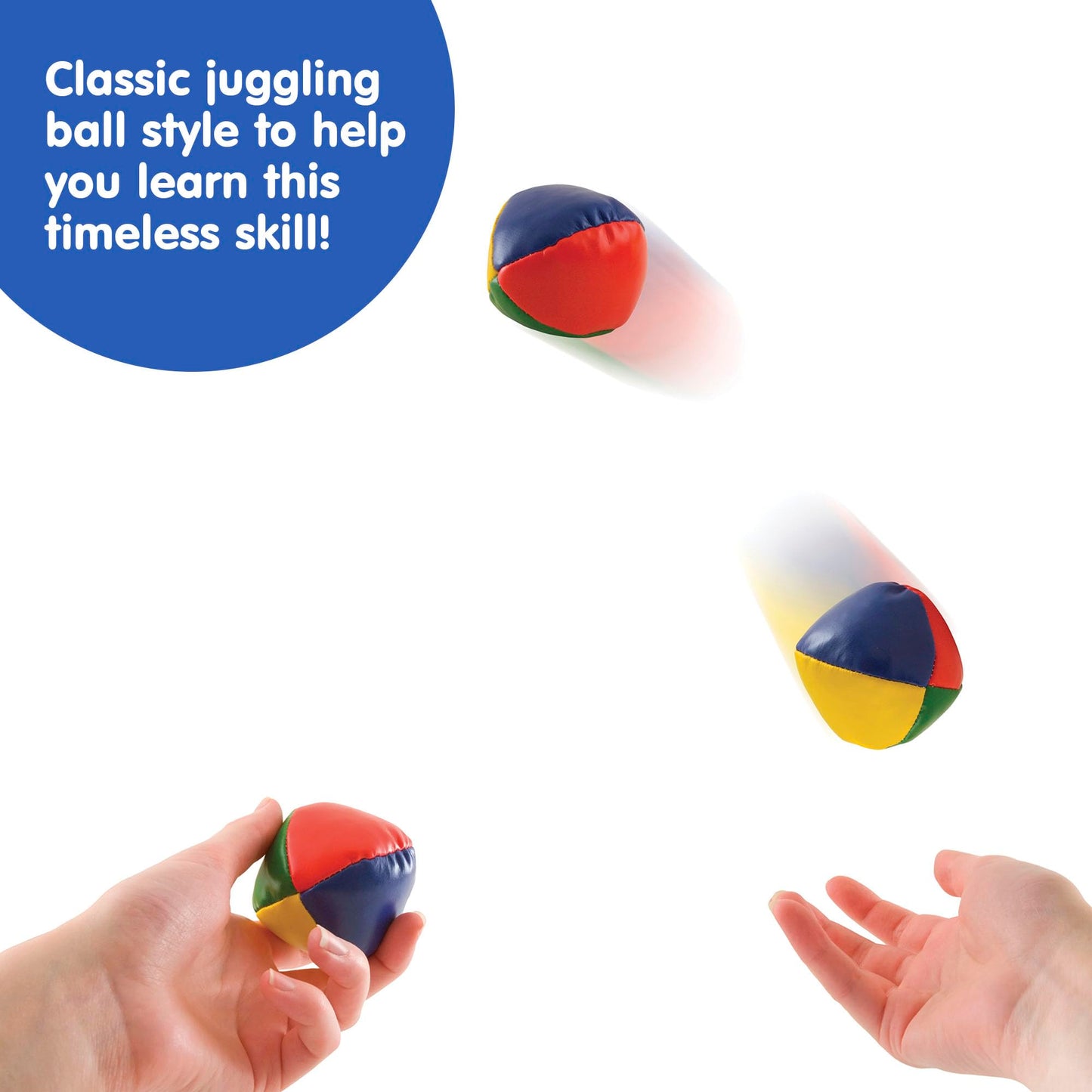 Schylling Classic Juggling Balls - Colorful Vinyl Toss-and-Catch Balls with Bead Filling - Includes 3 Balls and Instructions - Ages 5 and Up - Three…