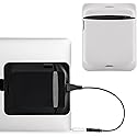 2 Pack Portable External Hard Drive Holder, Reusable Adhesive HDD Pouch Sleeve with Secure Flap & Cable Hole, Laptop Hard Drive Protective Case, 5.9 x