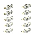 bnafes BNC Chassis Panel Mount Socket Female Jack Solder Type Connectors Adapter - (10 Pcs)