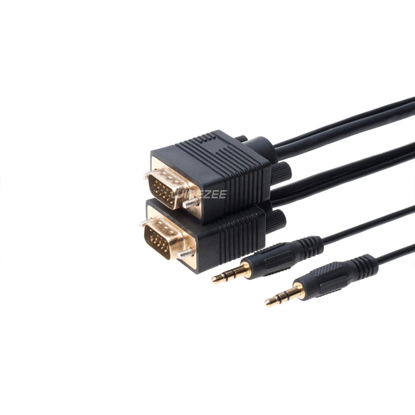 VGA Cable SVGA Super Video Cord Male 15 PIN with 3.5 Audio Monitor Wire (15FT)