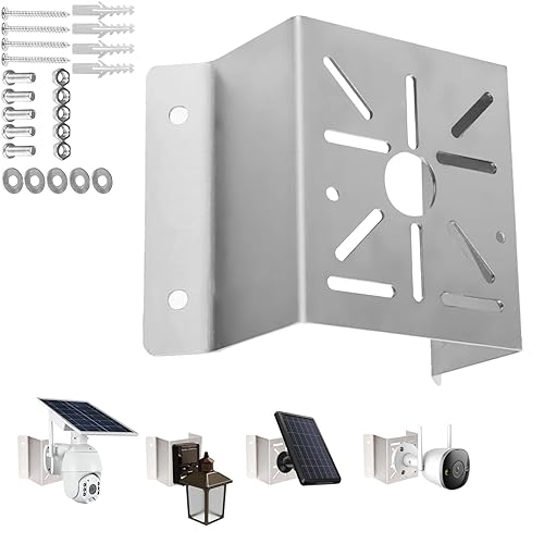 cammount Exterior Wall Corner Mount Bracket Stainless Steel for Surveillance Systems, Corner Mount Holder for Security Cameras Installing to Reach A