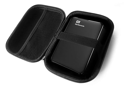 FitSand (TM) Travel Zipper Carry EVA Hard Case for WD 1TB 2TB 3TB 4TB Elements Portable External Hard Drive