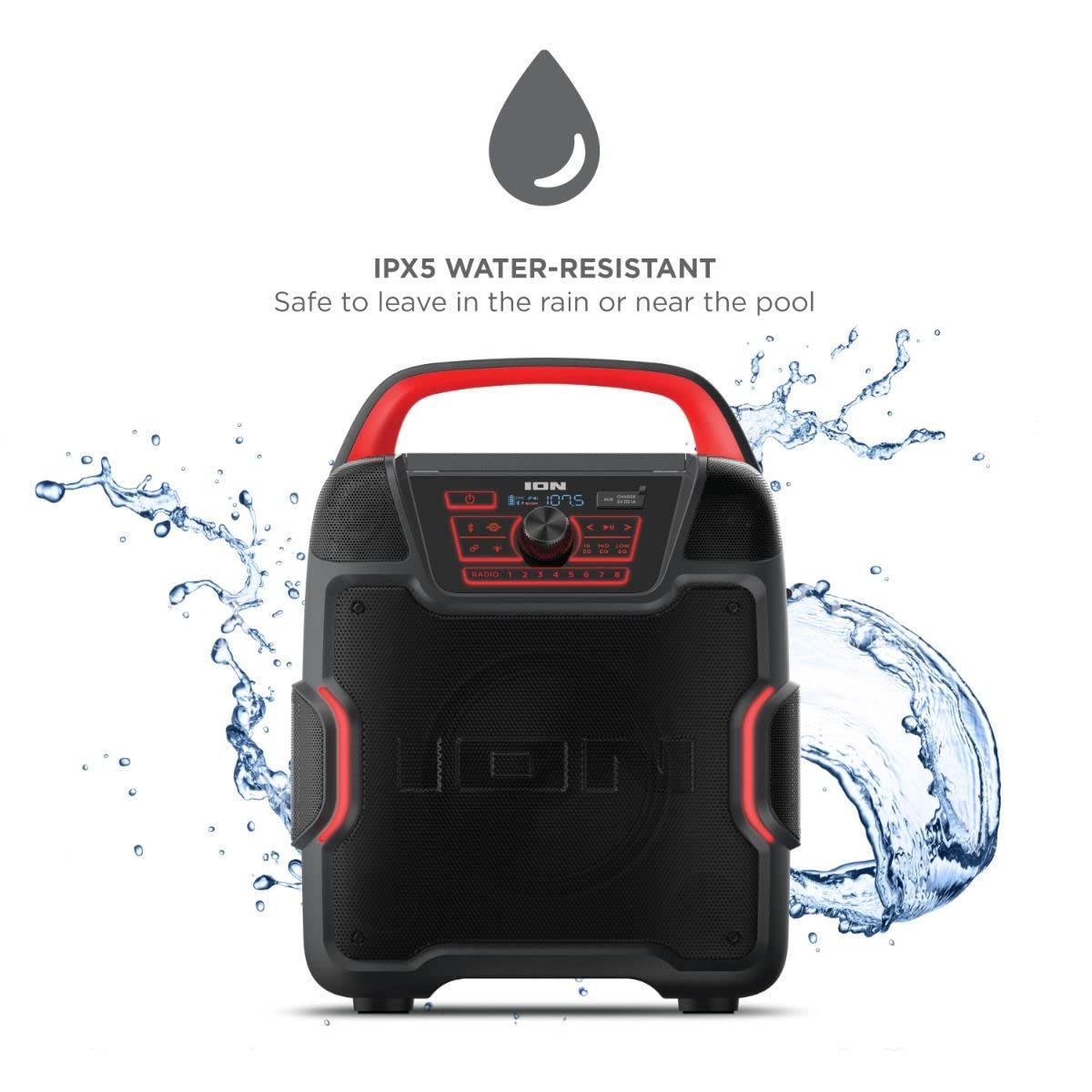 iOn Audio Pathfinder 320 All Weather Bluetooth Speaker (Renewed), Black