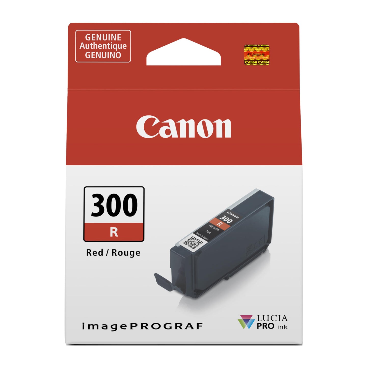 Canon PFI-300 Genuine Red Ink Tank, Compatible with ImagePROGRAF PRO-300 Printers