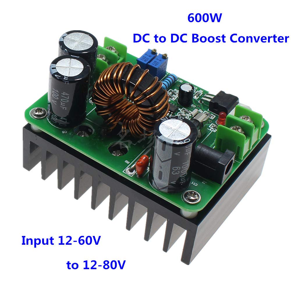 Apoesar 600W High Power DC to DC Boost Converter - 12-60V to 12-80V Boost Module Board Step-up Transformer