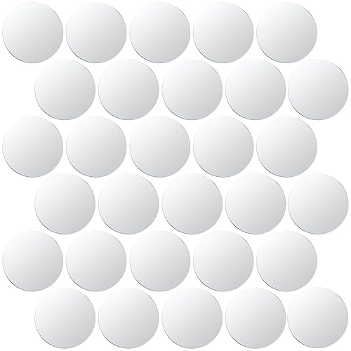 KIKOOD 30pcs 40mm Universal Round Metal Phone Disk for Magnetic Car Phone Holder, Self-Adhesive, Silver