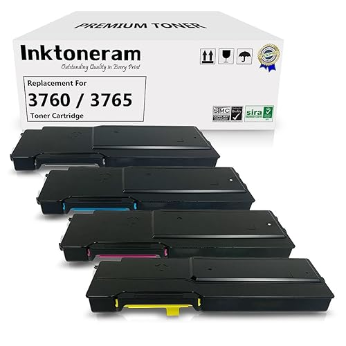Inktoneram Compatible Toner Cartridges Replacement for Dell C3760n C3760dn C3765dnf W8D60 1M4KP XKGFP MD8G4 Extra High Yield