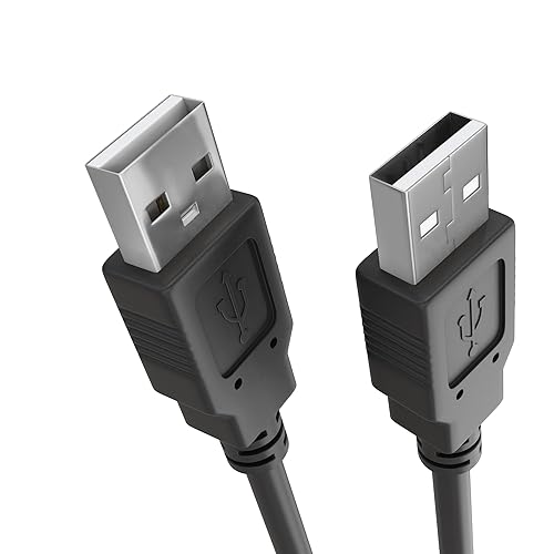 Cmple USB 2.0 Male to Male Cable High-Speed USB 2.0 A to A Extension Cable for Data Transfer - 10 Feet, Black