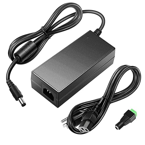 SHNITPWR 24V DC Power Supply 24 Volt 5A 120W Power Adapter 100V~240V AC to DC Converter Transformer 5.5x2.5mm Plug for 5050 3528 LED Strip Light 3D…
