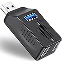 VIENON 5-Port USB 3.0 Hub with SD TF Card Reader, USB Extender Adapter with Memory SD/Micro SD Card Reader, USB 3.0/2.0 Ports, Portable USB Splitter