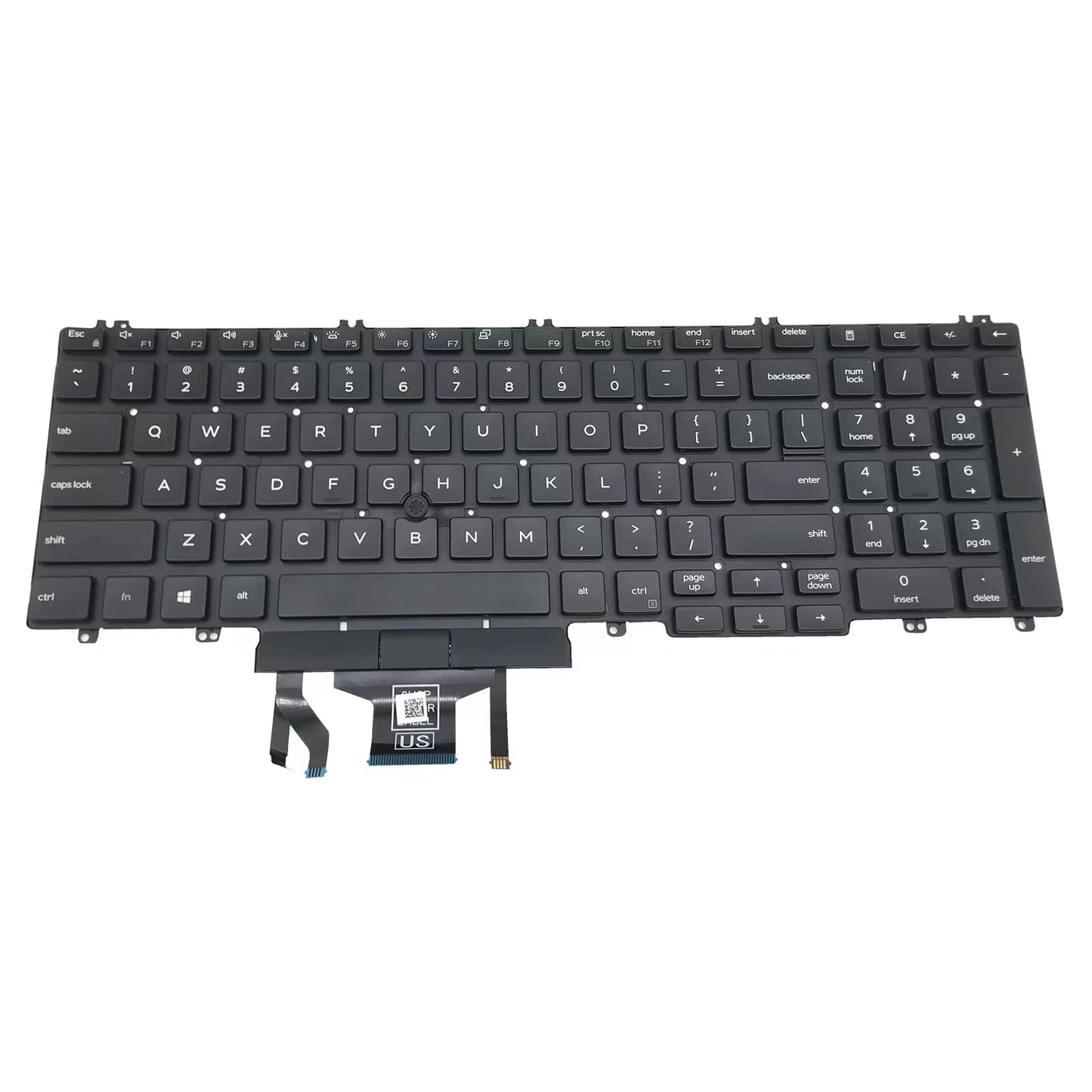Replacement Keyboard Backlit for Dell Precision - 3500 3501 3540 3541 Keyboard for Latitude 5500 5501 5510 Series 0MMH7V NSK-EX0BC PK132FA1B00 US