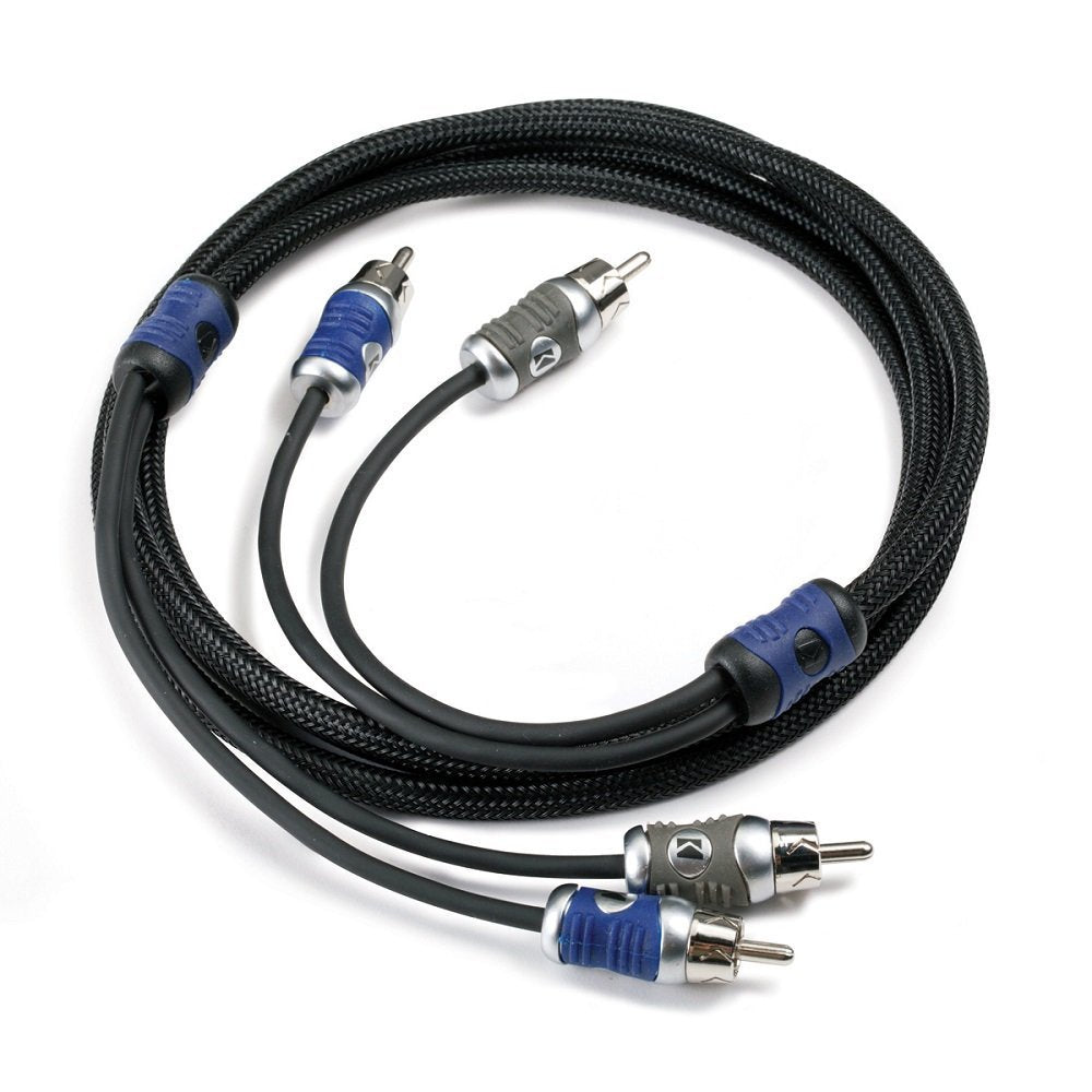 Kicker 46QI46 Q-Series 4-Channel RCA Interconnects & Kicker 46QI26 Q-Series 2-Channel RCA Interconnects, 6.0 Meter Bundle