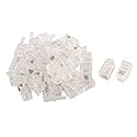 uxcell 30pcs RJ9 4P4C Modular Telephone Phone Jack Crimping Adapter Connector