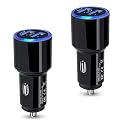 USB Car Charger, 2Pack 4.8A Fast Charging Dual Port USB Cigarette Lighter Adapter for iPhone 15 14 13 12 11 Pro Max SE XR X 8 7 6, iPad, Samsung