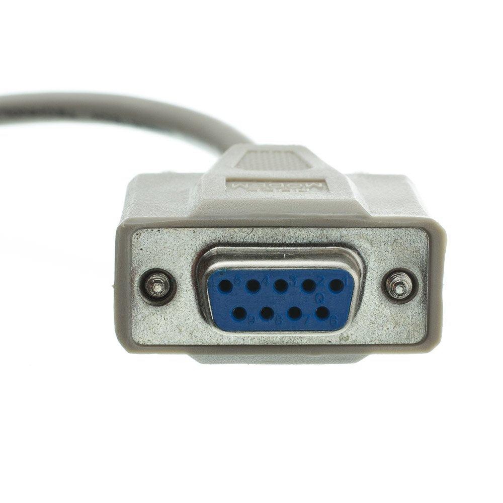 Null Modem Cable, Db9 Female to Db25 Male, Ul Rated, 8 Conductor, 15 Foot