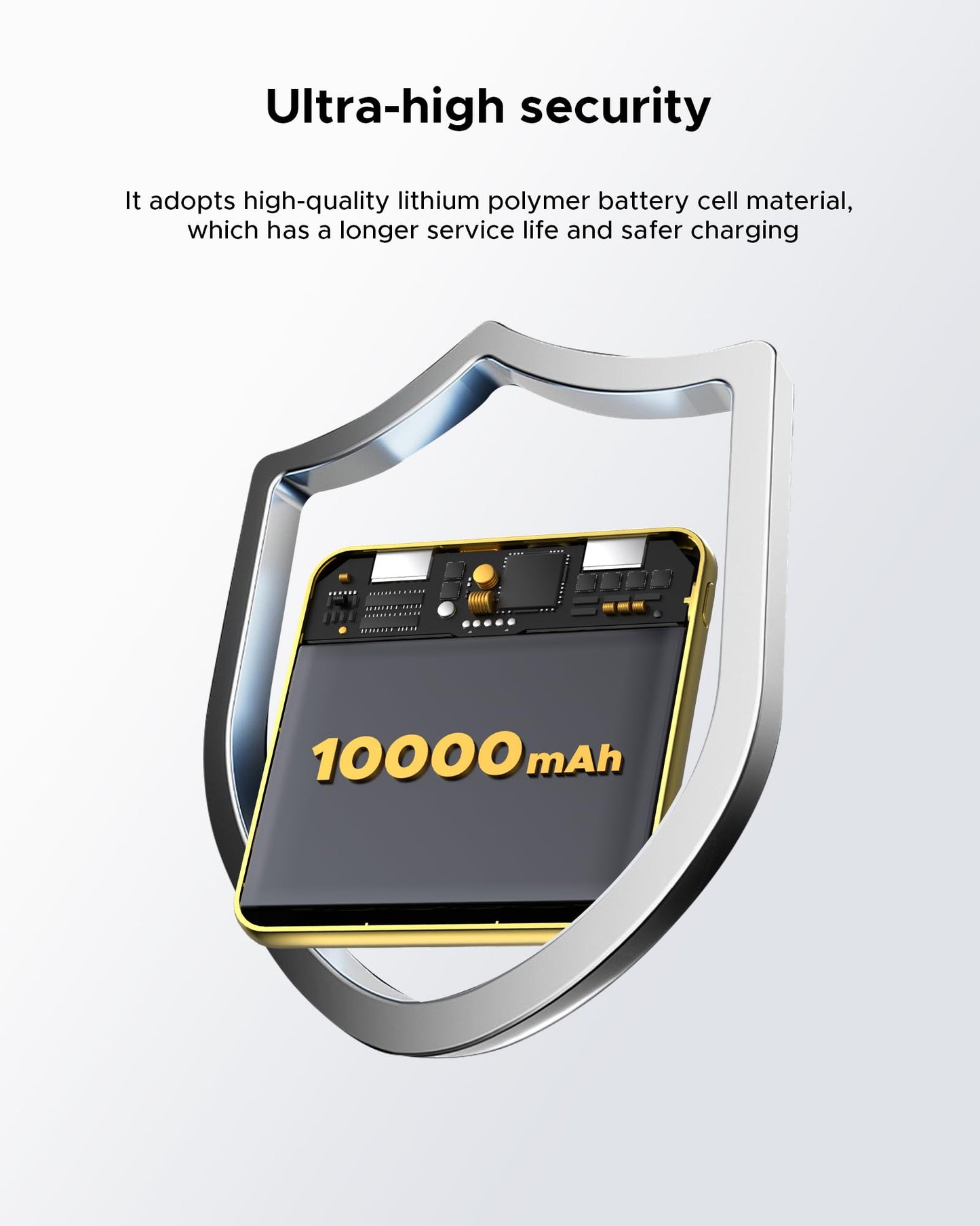 Kelaien 10000mAh Portable Charger, Built-in Cable Power Bank, 22.5W Fast Charging Power Supply, smart LED Display, Compact External Battery, Suitable