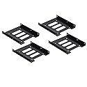 Ruaeoda SSD Mounting Bracket 2.5 to 3.5 Adapter 4 Pack, SSD Bracket 2.5" to 3.5" HDD SSD Hard Disk Drive Bays Holder Metal Mounting Bracket Adapter