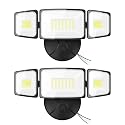 Onforu 2 Pack 75W Flood Lights Outdoor, 7000LM LED Flood Lighting Outdoor Switch Controlled, IP65 Waterproof Exterior Floodlight Fixture with 3