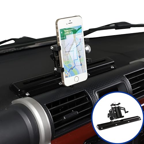 Car Phone Mount Compatible with Toyota FJ Cruiser 2007-2021, Phone Holder for Dashboard Hands Free Track Cradle, Car Dash Mount Cell Phone Stand