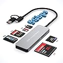 5-in-1 USB 3.0 Card Reader - 5Gbps Memory Stick Pro Duo Adapter for TF/SD/MS/M2/XD/CF, USB A&USB C Memory Stick Pro Duo Reader for iPhone
