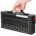 Brifara Fast USB Charging Station, 430W 20 Port (10 PD+10 QC) USB C Fast Charging Station for Multiple Devices, Power Charger Block with Intelligent