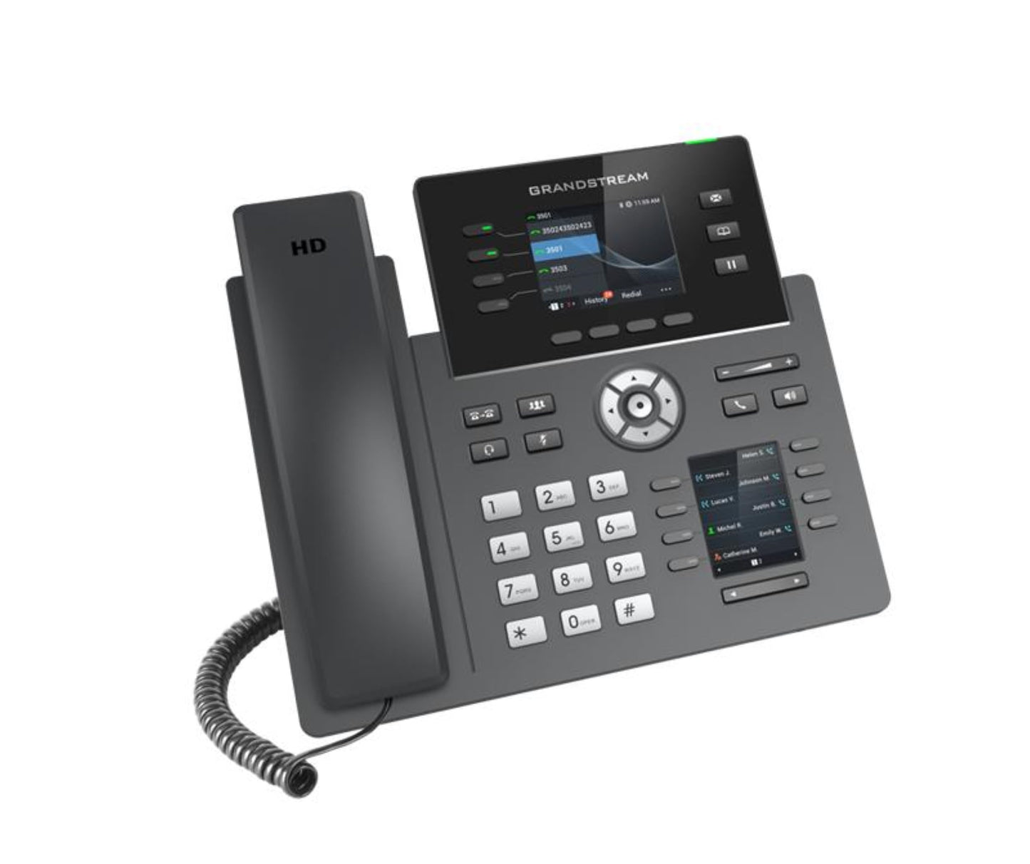 Grandstream GRP2614 IP Phone | 4 Lines, 6 SIP Accounts | 2.8-Inch Color Display | Dual-port Gigabit Ethernet with Integrated PoE