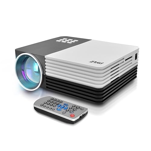 Pyle Video Projector 1080p Full HD Professional Cinema Home Theater - Digital Multimedia, Built-in Stereo, Adjustable Keystone Picture Presentation