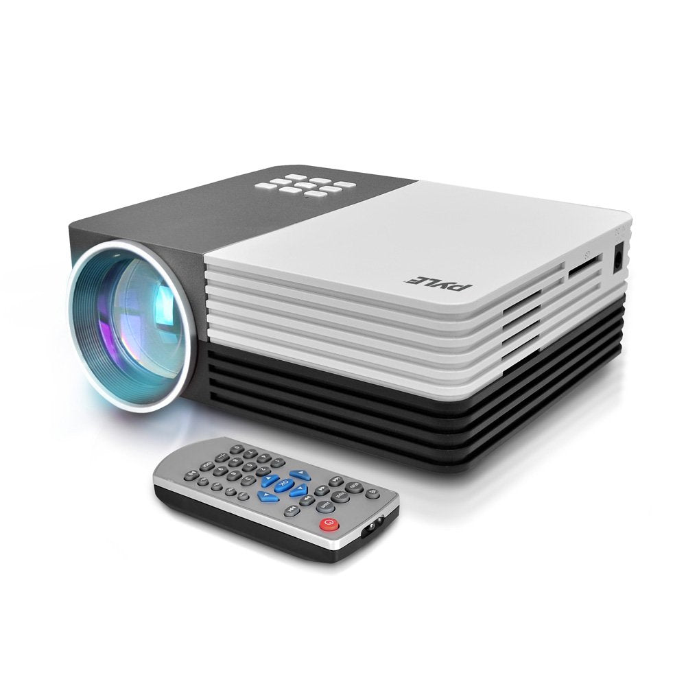 Pyle Video Projector 1080p Full HD Professional Cinema Home Theater - Digital Multimedia, Built-in Stereo, Adjustable Keystone Picture Presentation