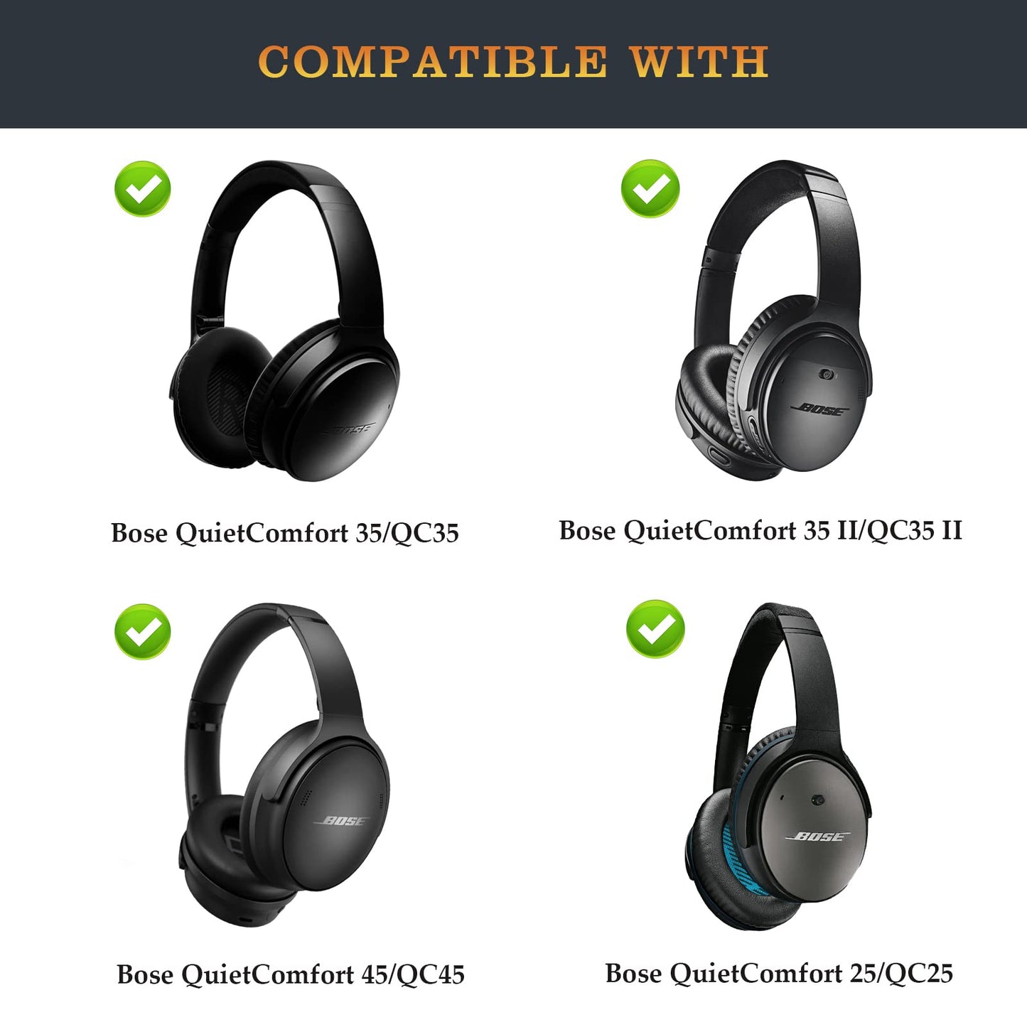 QuietComfort 35 I II Metal Hinge Swivel as Same as the OEM QC35 Hinge Replacement Parts Accessories Compatible with Bose Quiet Comfort 35/Quiet
