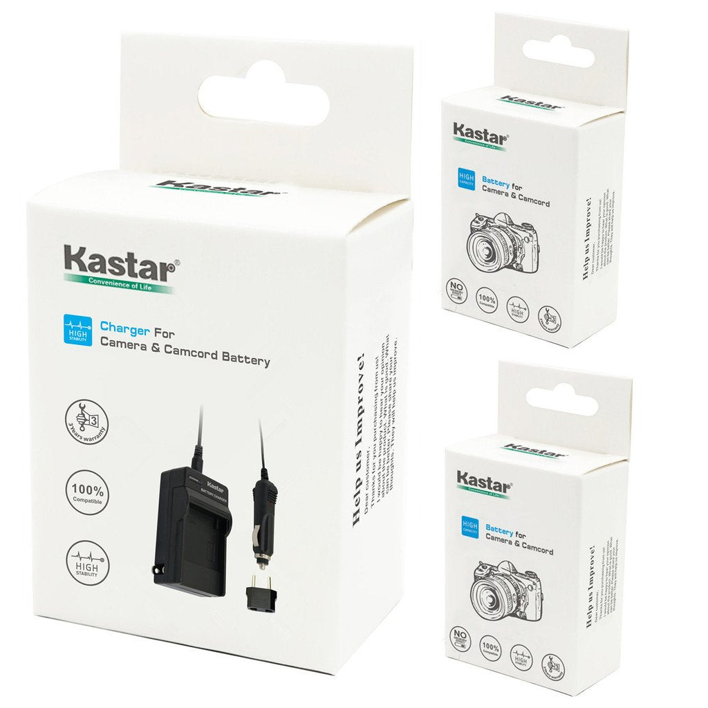 Kastar Battery (X2) & Travel Charger for Casio NP-40 NP40 & Kodak LB-060 AZ521 AZ361 AZ501 AZ522 AZ362 AZ526, HP D3500 SKL-60 V5060H V5061U Cameras
