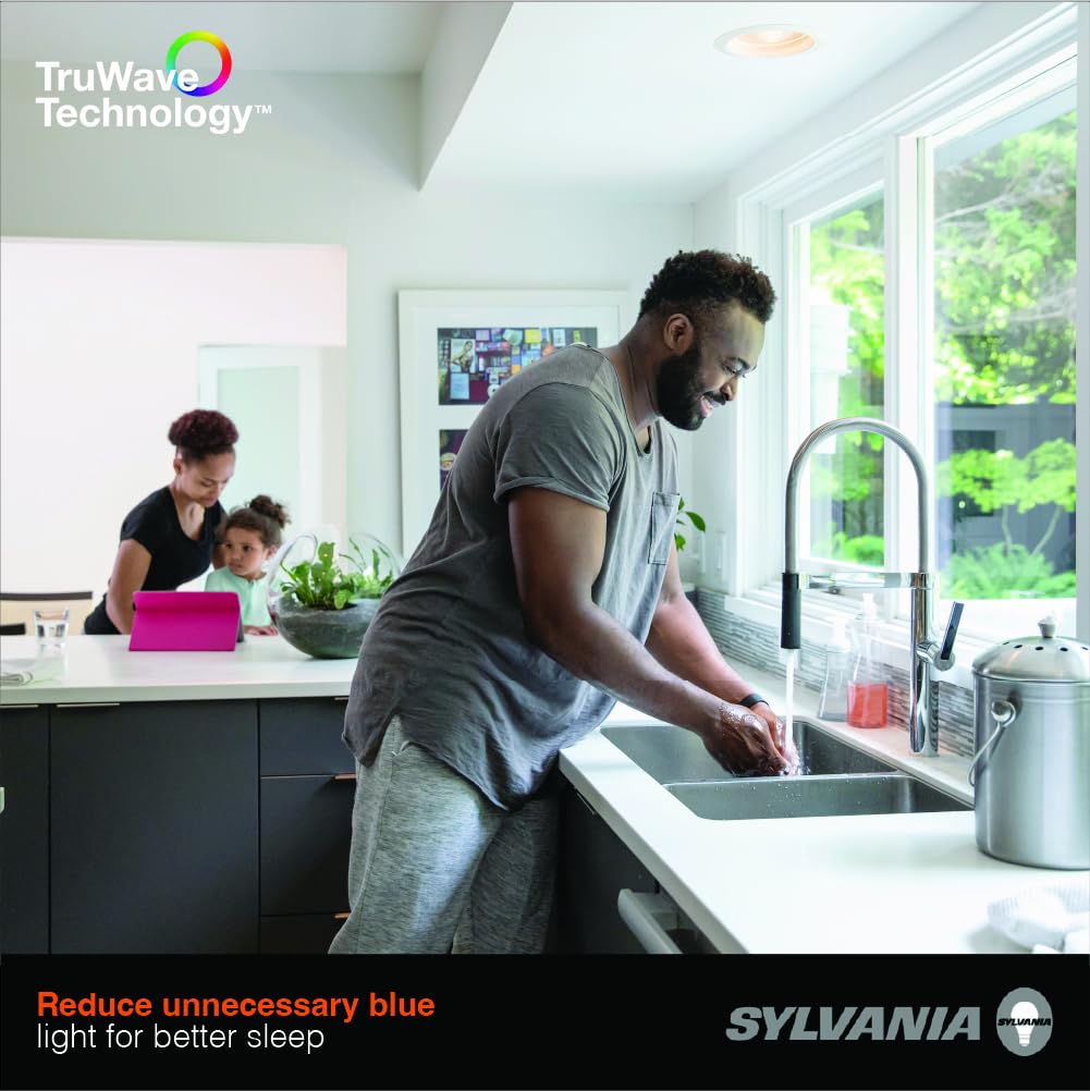 Sylvania TruWave BR30 LED Light Bulb, 7.5W = 65W, 5 CCT Select 2700/3000 / 3500/4000 / 5000K, Dimmable, 650 LMS, Frosted Finish - 1 Pack (41922)