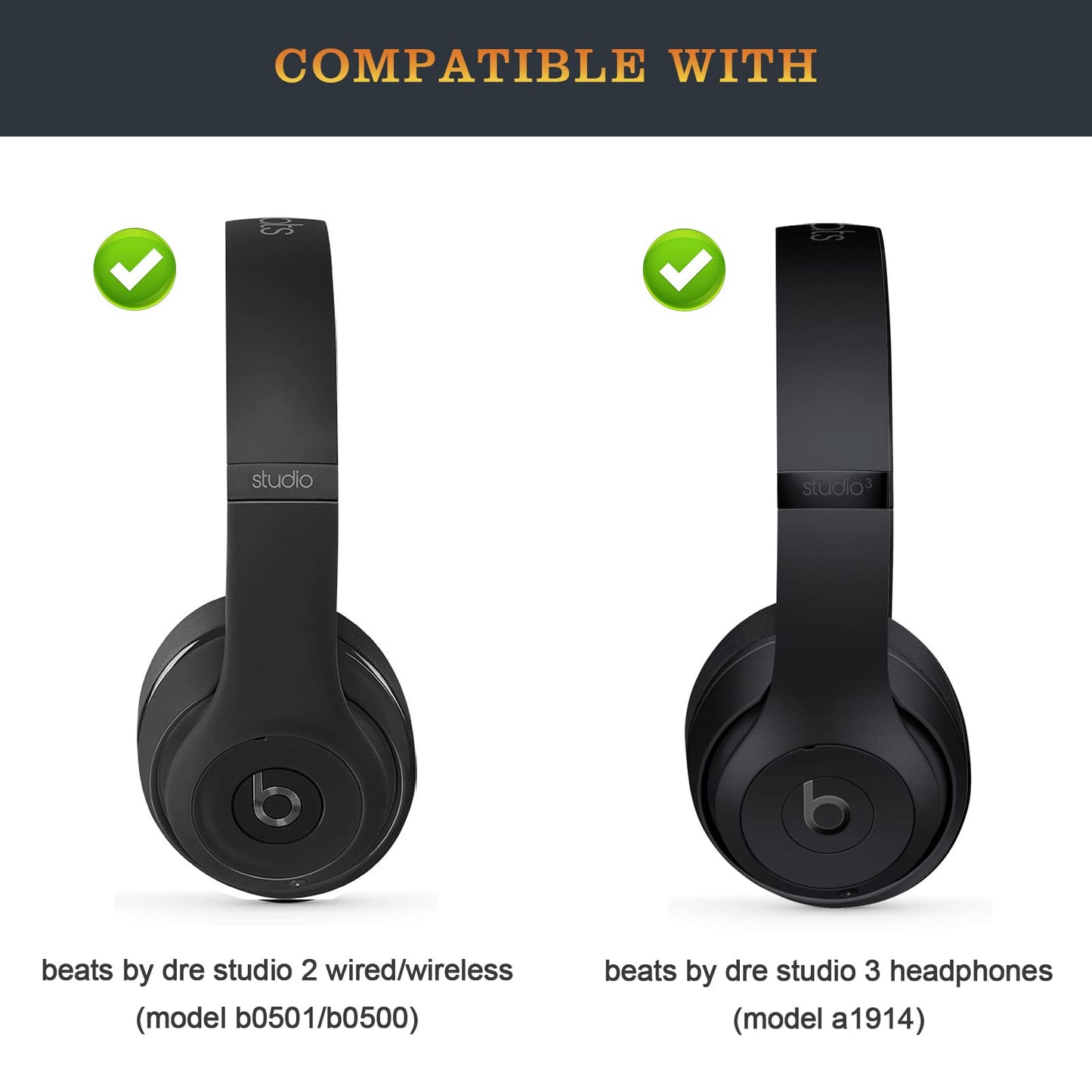 Studio 2 Headband as Same as The OEM Replacement Arch Band B0501 Parts Accessories Compatible with Beats by Dr Dre Studio2 Wired/Wireless