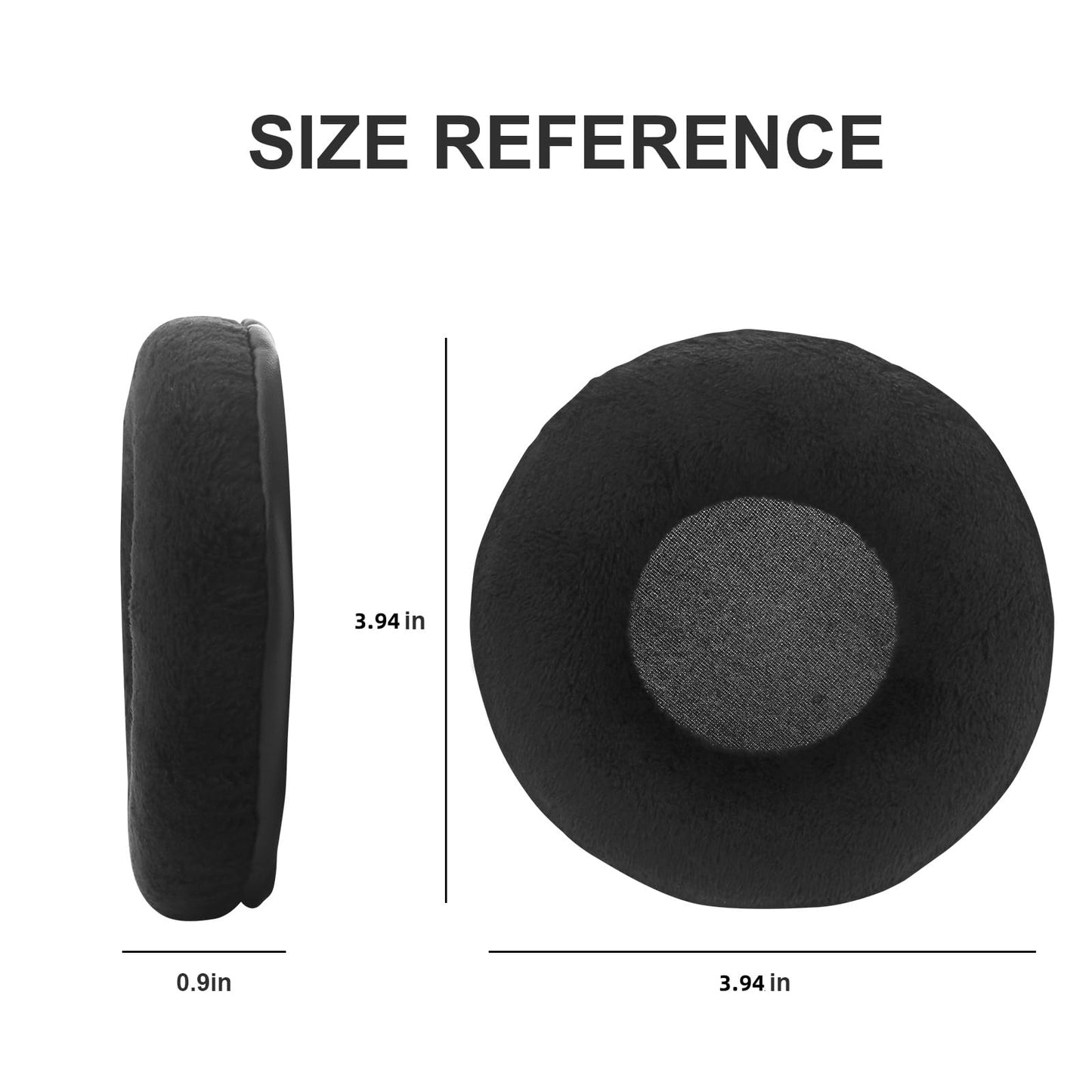 Velour Ear Pads 100 mm Universal Replacement Ear Pads Cushions Suitable Many Large Headphones Round Memory Foam Earpads Compatible with Beyerdynamic