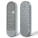 Fintie Protective Case for Google TV Streamer (4K) Voice Search Remote 2024 - Honey Comb Lightweight Anti-Slip Shockproof Silicone Cover (Hazel)