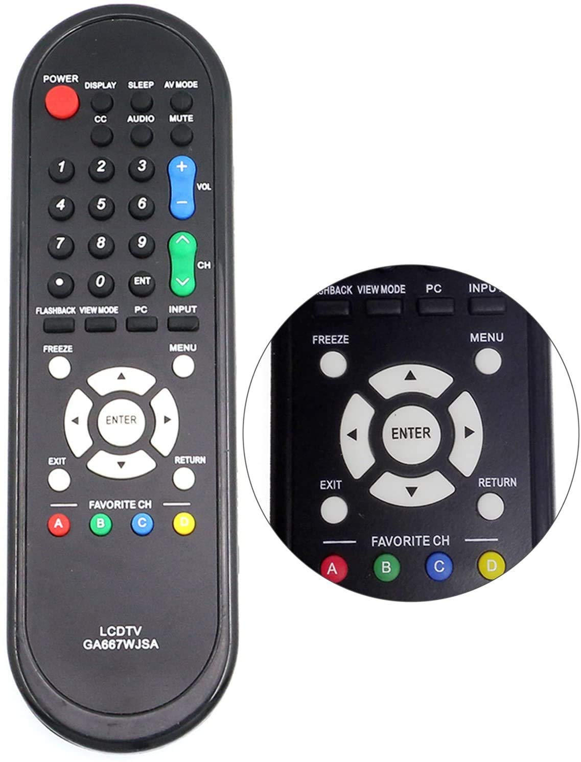 New GA667WJSA Replacement Remote for Sharp TV LC-32AV22U LC-60LE600U LC-46SB54 LC-52SB55U LC-32SB27U LC-46SB54U LC32SB24U LC-32D49 LC-32D49U LC-37SB24