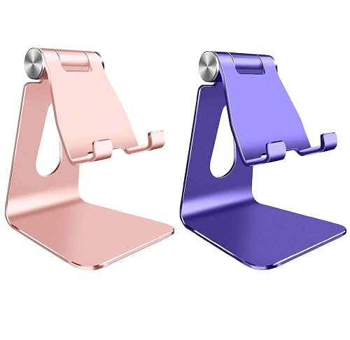 SKEJER Adjustable Cell Phone Stand, Phone Holder,Tablet Stand Dock,Aluminum Desktop Compatible with iPhone 12 iPad,Samsung Galaxy,Google All Smart