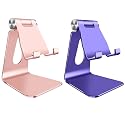 SKEJER Adjustable Cell Phone Stand, Phone Holder,Tablet Stand Dock,Aluminum Desktop Compatible with iPhone 12 iPad,Samsung Galaxy,Google All Smart