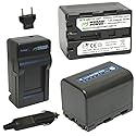 Wasabi Power Battery (2-Pack) and Charger for Sony NP-QM71D