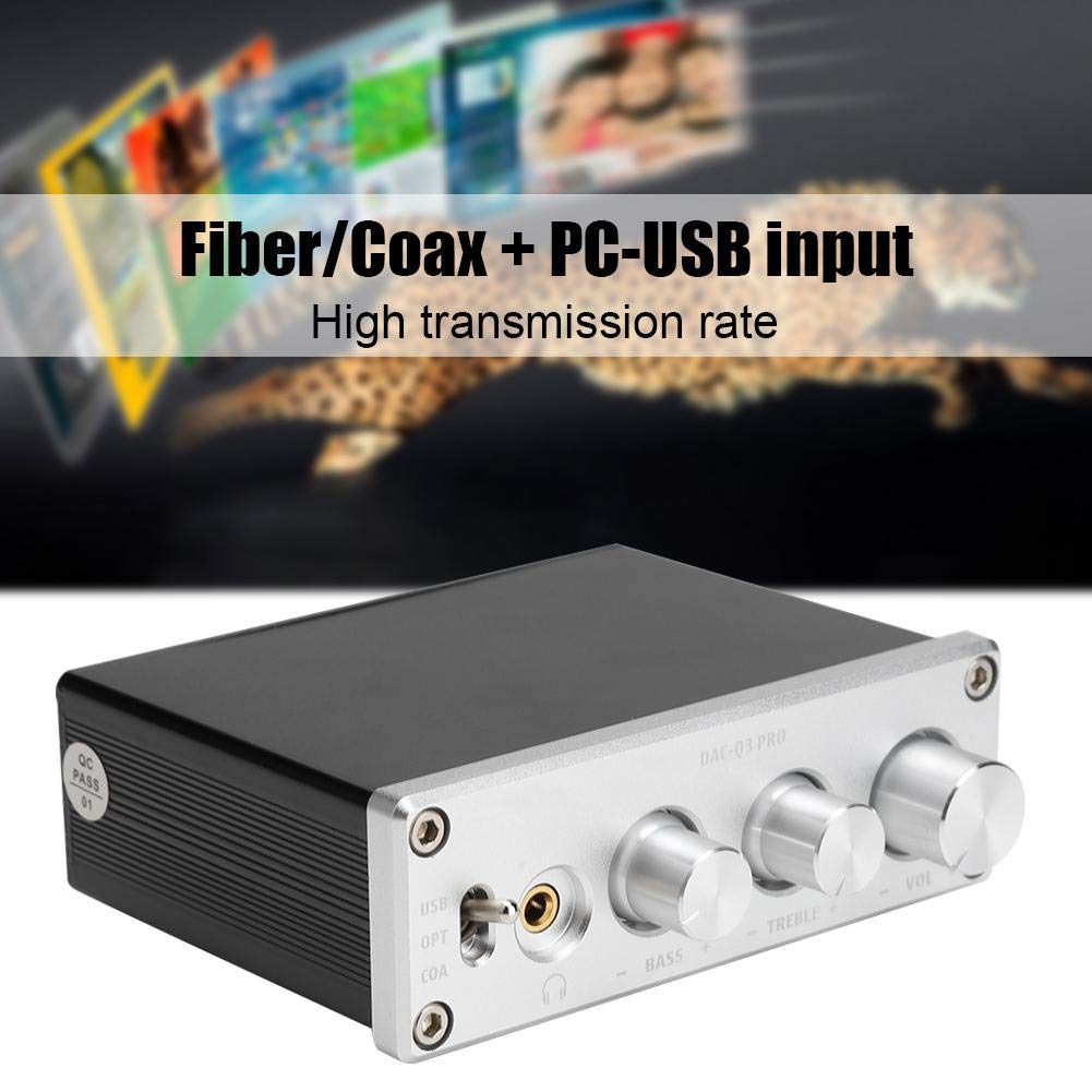 Digital to Analog Audio Converter, SPDIF TOSLINK Optical Fiber/Coaxial to Analog L/R + 3.5mm Jack Stereo Adapter DAC Decoder for, for for -ray Player