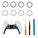 CTHTBZ 8pcs Controller Decorative Accent Rings for PS5 Controller (Black & White)