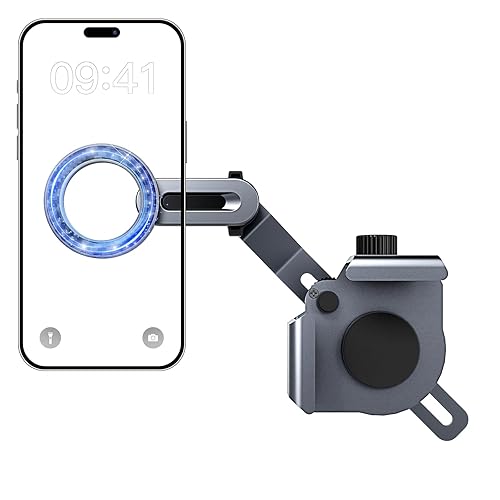 OWLREX MagSafe Tesla Phone Mount for Model 3/Y/S/X/Cybertruck - Magnetic Car Phone Holder with N52 Strong Magnet 360° Rotatable Alloy Stand Silicone