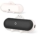 Silicone Kawaii Cute Case for Beats Pill Wireless Bluetooth Speaker, Anti-Scratch Protective Sleeve Compatible With Beats (Off-White)