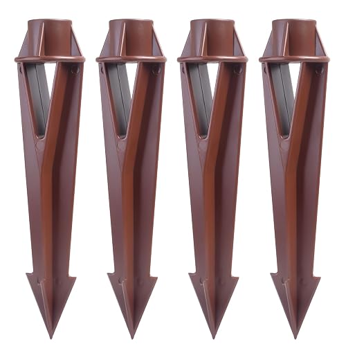 Ground Spike Stake Replacement for Low Voltage Landscape Lighting Spot Path Flood Lights with 1/2-14 NPT Thread, High-Impact ABS Construction