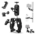 Super Clamp Camera Mount with 360 Dual Ballhead Magic Arm, 1/4"-20 & 3/8"-16 Thread and Phone/Action Camera Mount Adapter for Canon Nikon DSLR