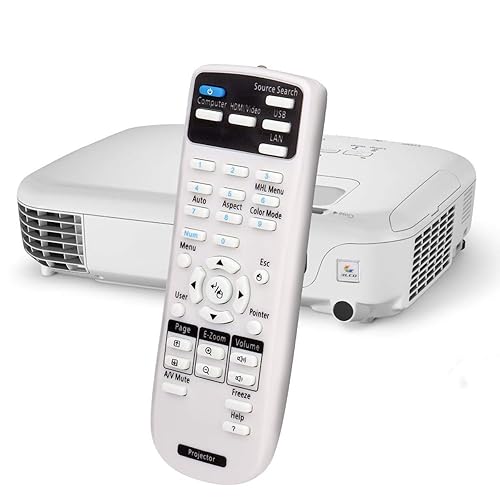 ESolid 1599176 Replacement Remote Control for Epson PowerLite 955W/ 955WH/ 965/ 965H/ 97/ 97H/ 98/ 98H/ 99W/ 99WH/ S17/ S27/ W17/ W29/ X17/ X27/ X29