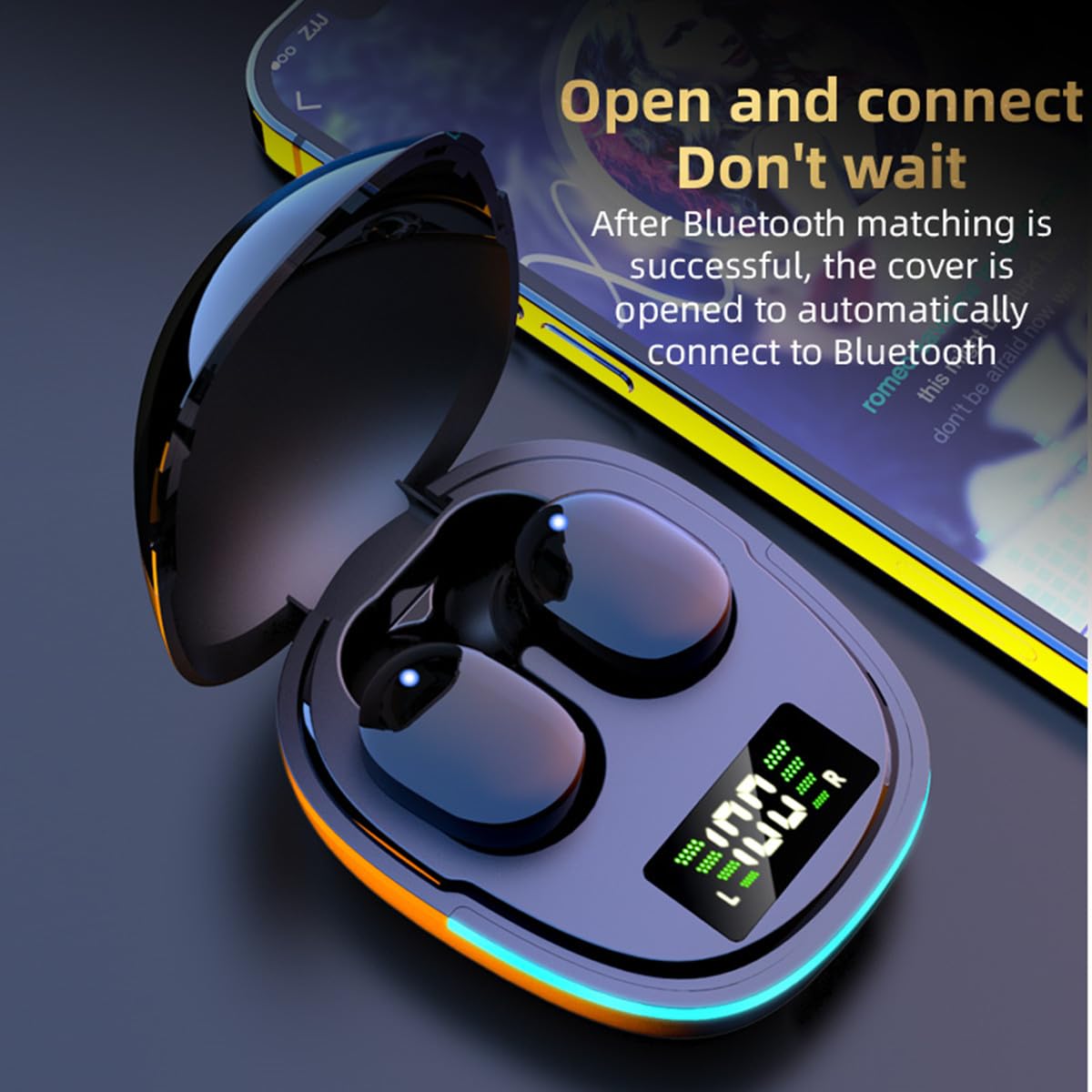 DCBCODGAL Wireless Mini Earbuds Bluetooth 5.3 in Ear Light-Weight Headphones, 30H Playing Time,Touch Screen Stereo Earphones, IP7 Waterproof…