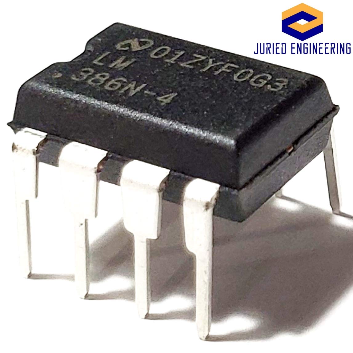 Juried Engineering LM386N-4/NOPB LM386N-4 LM386 Wide Input Voltage Low Power Audio Amplifier with Internal Gain DIP-8 Breadboard-Friendly (Pack of 10)