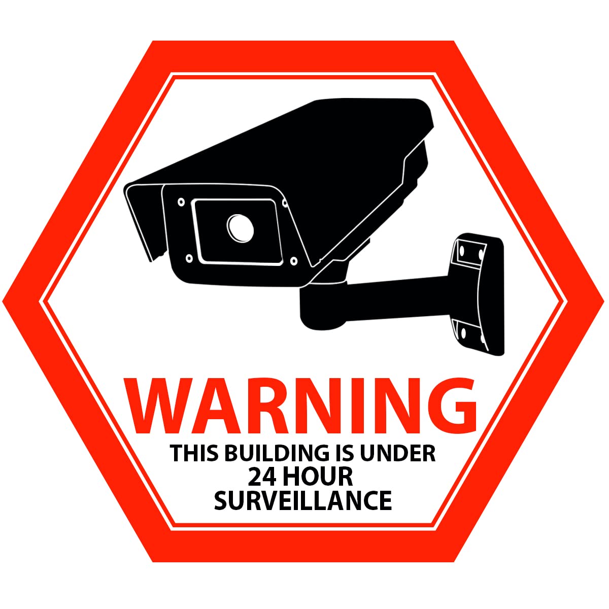 Mandala Crafts Front Adhesive Security Camera Stickers Signs Video Surveillance CCTV Stickers - 6 Indoor Outdoor on Camera Decals for Windows, Doors