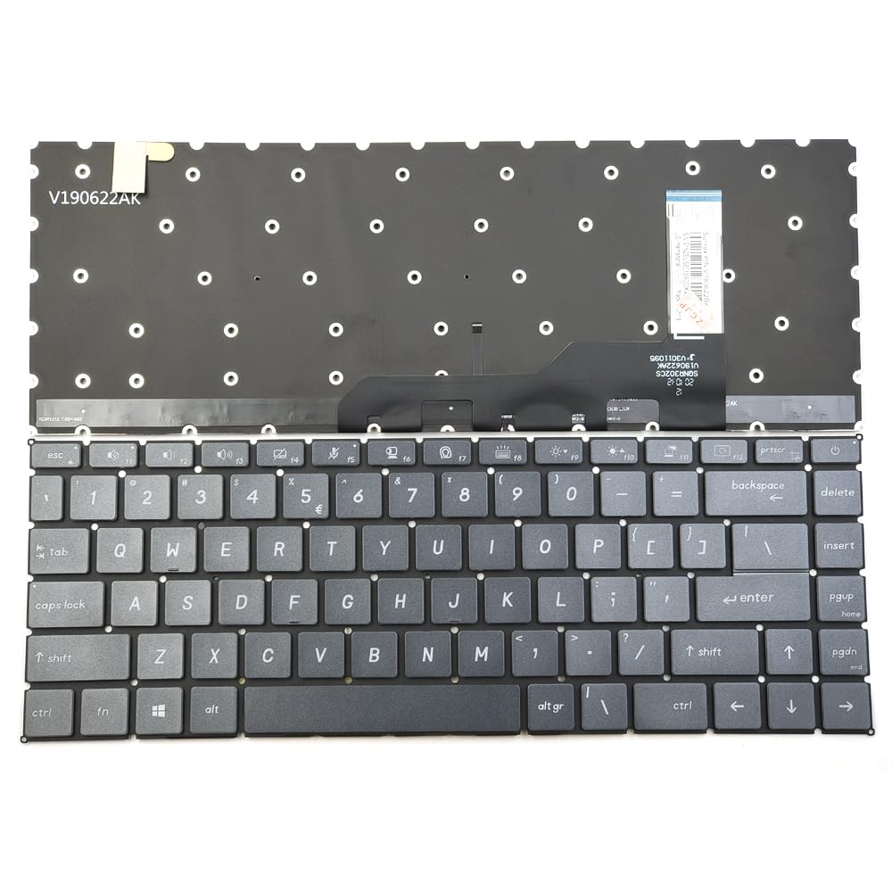 KGIGIBE Replacement Backlit Keyboard for MSI Prestige 14 A10SC A10RB A10RAS A10RBS MS-14C1 MS-14C2 Prestige 15 A10SC MS-16S3 Modern 15 A10M A10RAS