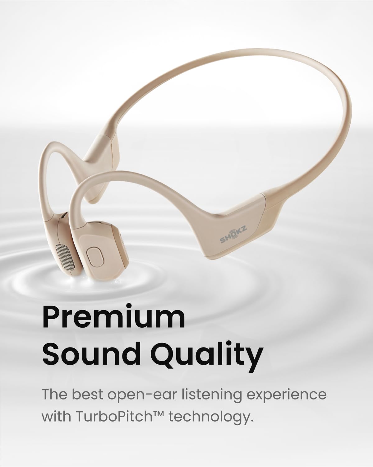 SHOKZ OpenRun Pro Mini - Premium Bone Conduction Open-Ear Bluetooth Sport Headphones - Sweat Resistant Wireless Earphones - Built-in Mic,